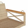 vidaXL b&eacute;zs polyrattan hintapad 109 x 62 x 40 cm