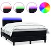 vidaXL fekete b&aacute;rsony rug&oacute;s &eacute;s LED-es &aacute;gy matraccal 120x210 cm