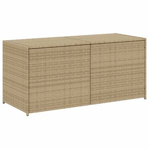 vidaXL vegyes b&eacute;zs polyrattan kerti t&aacute;rol&oacute;l&aacute;da 283 L