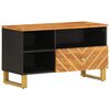 vidaXL barna &eacute;s barna t&ouml;m&ouml;r mang&oacute;fa TV-szekr&eacute;ny 80x33,5x46 cm