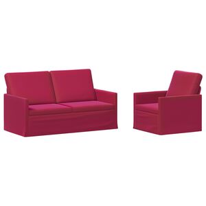 vidaXL Kanap&eacute; Szett 2 pcs Bord&oacute; B&aacute;rsony