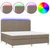 vidaXL t&oacute;psz&iacute;nű sz&ouml;vet rug&oacute;s &eacute;s LED-es &aacute;gy matraccal 200 x 200 cm