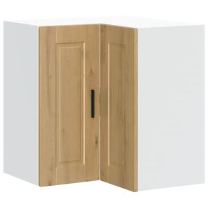 vidaXL Porto k&eacute;zműves t&ouml;lgy szerelt fa konyhai fali sarokszekr&eacute;ny