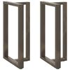 vidaXL 2 db fekete, T-alak&uacute; ac&eacute;l b&aacute;rasztall&aacute;b 60x35x(100-101) cm