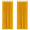 vidaXL S&ouml;t&eacute;t&iacute;tő f&uuml;gg&ouml;ny&ouml;k 2 db Must&aacute;r s&aacute;rga 140 x 225 cm B&aacute;rsony