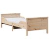 vidaXL &Aacute;gykeret kih&uacute;zhat&oacute; matraccal Barna 80 x 200 cm T&ouml;m&ouml;r fenyőfa