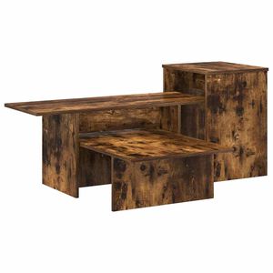 vidaXL Konzolasztal F&uuml;st&ouml;lt t&ouml;lgy 91,5 x 35 x 38,5 cm Szerelt Fa