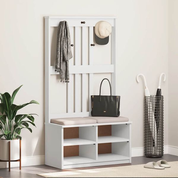 vidaXL SANDNES t&ouml;m&ouml;r fenyőfa előszobafa 87x40x159,5 cm