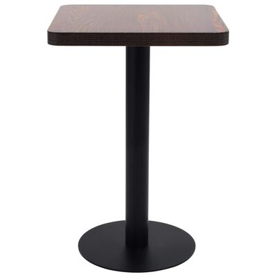 vidaXL sötétbarna MDF bisztróasztal 50 x 50 cm