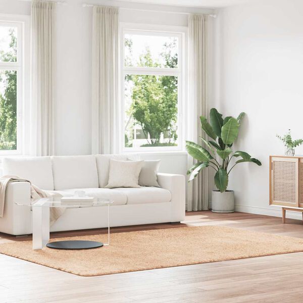 vidaXL b&eacute;zs poli&eacute;szter hossz&uacute; sz&aacute;l&uacute; NAVARRA bozontos szőnyeg 200x290cm