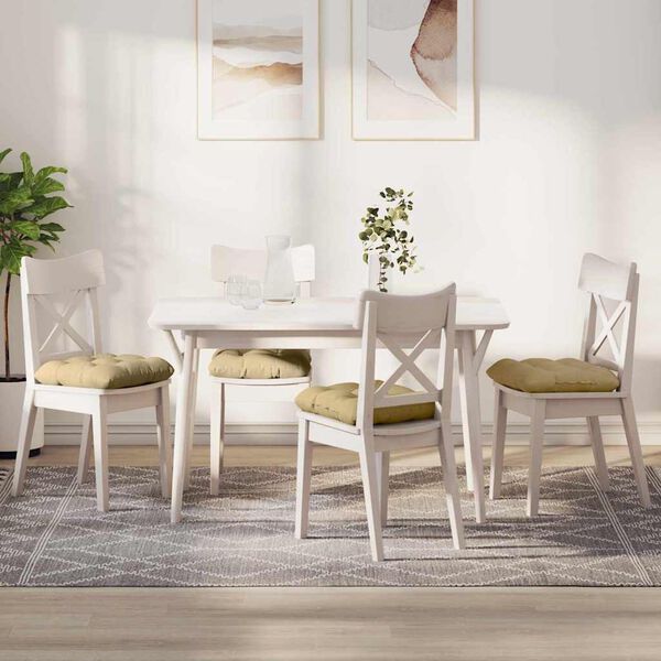 vidaXL &Uuml;lőp&aacute;rn&aacute;k 4 pcs Sz&uuml;rke z&ouml;ld 40 x 40 cm B&aacute;rsonyos sz&ouml;vet