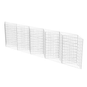 vidaXL horganyzott ac&eacute;l gabion kos&aacute;r 300 x 30 x 100 cm