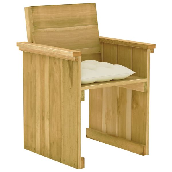 vidaXL 7 részes impregnált fenyőfa kerti étkezőgarnitúra párnákkal