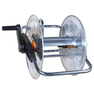 vidaXL falra szerelhető ac&eacute;l t&ouml;mlődob 50 m 1/2" / 35 m 3/4" t&ouml;mlőh&ouml;z