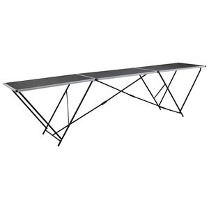 vidaXL &ouml;sszecsukhat&oacute; MDF/alum&iacute;nium tap&eacute;t&aacute;z&oacute;asztal 300 x 60 x 78 cm