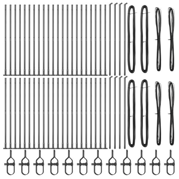 vidaXL Kerítésoszlop Egyéb 52 pcs Szürke 3,2 x 3,2 x 83,5 cm Acél