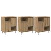 vidaXL Sz&eacute;f 3 pcs Artisan t&ouml;lgy 60 x 35 x 70 cm