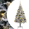 vidaXL Mű kar&aacute;csonyfa 300 LED-del Feh&eacute;r 180 cm PVC &eacute;s Ac&eacute;l &eacute;s Műanyag