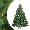 vidaXL Mű kar&aacute;csonyfa 300 LED-del &aacute;llv&aacute;nnyal Z&ouml;ld 210 cm PE &eacute;s PVC
