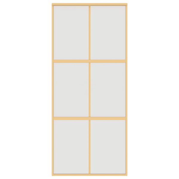 vidaXL aranysz&iacute;nű ESG tej&uuml;veg &eacute;s alum&iacute;nium tol&oacute;ajt&oacute; 90 x 205 cm