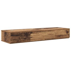 vidaXL St&uacute;di&oacute; &iacute;r&oacute;asztal Antik Fa 130 x 40 x 19,5 cm Szerelt Fa