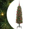 vidaXL Mű kar&aacute;csonyfa 150 LED-del Z&ouml;ld 150 cm PVC, ac&eacute;l &eacute;s műanyag