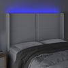 vidaXL feh&eacute;r műbőr LED-es fejt&aacute;mla 147x16x118/128 cm