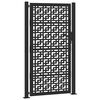 vidaXL fekete ac&eacute;l kerti kapu 100x175 cm kereszt mint&aacute;val