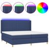 vidaXL k&eacute;k sz&ouml;vet rug&oacute;s &eacute;s LED-es &aacute;gy matraccal 200 x 200 cm