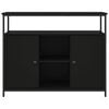 vidaXL fekete szerelt fa tálalószekrény 100 x 35 x 80 cm
