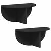 vidaXL Falpolc 2 db Fekete 38 x 19 x 19 cm Szerelt Fa