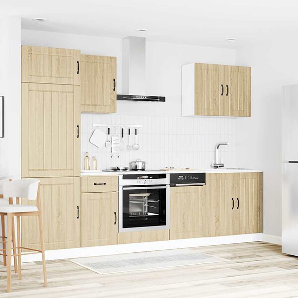 vidaXL 7 r&eacute;szes konyhaszekr&eacute;ny szett Lucca sonoma t&ouml;lgy műszaki fa