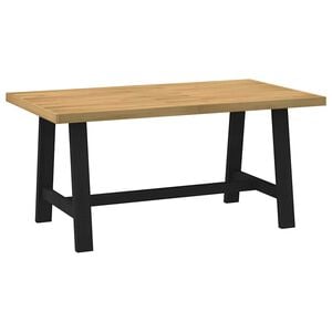 vidaXL &Eacute;tkezőasztal NOAIN A alak&uacute; l&aacute;bak 160x90x75 cm t&ouml;m&ouml;r fa fenyőfa