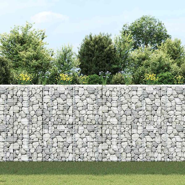 vidaXL 3 db vas gabion magaságyás 30 x 30 x 100 cm