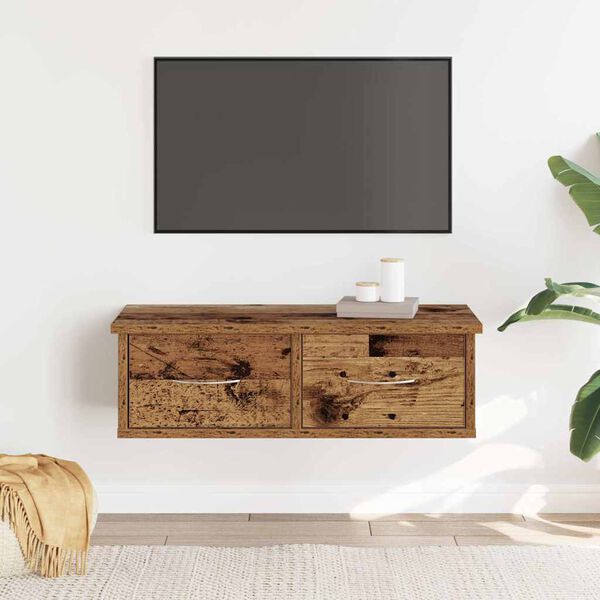 vidaXL antik fa színű szerelt fa faliszekrény 60x26x18,5 cm