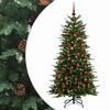 vidaXL Műanyag Hajtogat&oacute;s Kar&aacute;csonyfa 150 cm 150 LED Meleg feh&eacute;r
