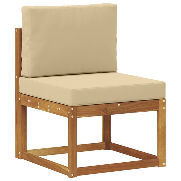 vidaXL K&uuml;lt&eacute;ri kanap&eacute; szett p&aacute;rn&aacute;val 7 pcs Term&eacute;szetes &eacute;s b&eacute;zs