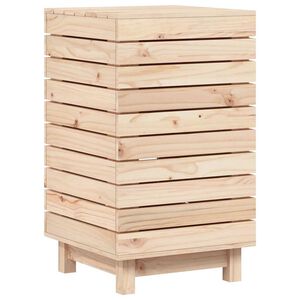 vidaXL t&ouml;m&ouml;r fenyőfa szennyestart&oacute; l&aacute;da 44 x 44 x 76 cm