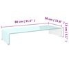 vidaXL zöld üveg TV állvány/monitor magasító 80 x 30 x 13 cm