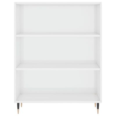 vidaXL magasfényű fehér szerelt fa könyvespolc 69,5 x 32,5 x 90 cm