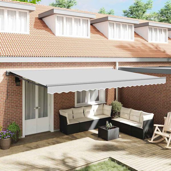 vidaXL Napernyő keret Antracit 4 × 3 m Porszórt acél és alumínium