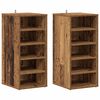 vidaXL 2 db antik fa sz&iacute;nű szerelt fa cipősszekr&eacute;ny 32 x 35 x 70 cm