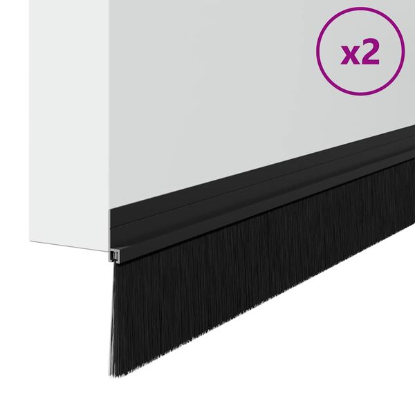 vidaXL &Ouml;ntapad&oacute; ajt&oacute; kefe t&ouml;m&iacute;t&eacute;sek 2 pcs Fekete 100 cm