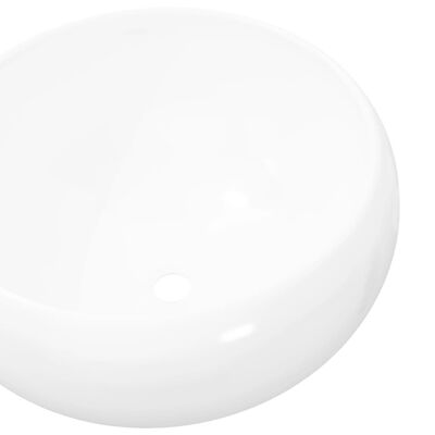vidaXL kerek fehér kerámia mosdókagyló 40 x 15 cm