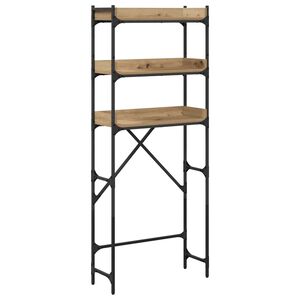 vidaXL Mos&oacute;g&eacute;p polc polcokkal Artisan t&ouml;lgy 67 x 25 x 163 cm Faanyag