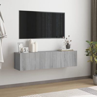vidaXL szürke sonoma színű szerelt fa TV-szekrény 120 x 30 x 30 cm
