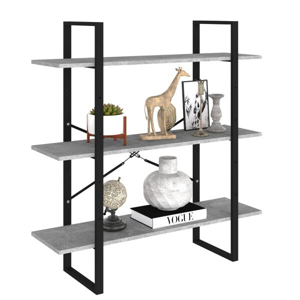 vidaXL betonsz&uuml;rke forg&aacute;cslap k&ouml;nyvszekr&eacute;ny 100 x 30 x 105 cm