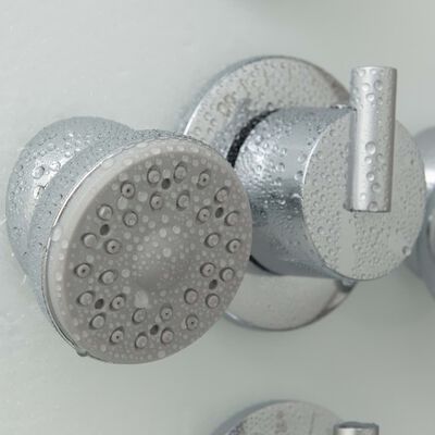 SCHÜTTE LANZAROTE fehér üveg zuhanypanel termosztátos keverőcsappal