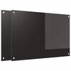 vidaXL Konyhai h&aacute;tfal 2 db Fekete 90 x 60 cm edzett &uuml;veg