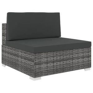vidaXL sz&uuml;rke modul&aacute;ris polyrattan k&ouml;z&eacute;pső kanap&eacute; p&aacute;rn&aacute;kkal